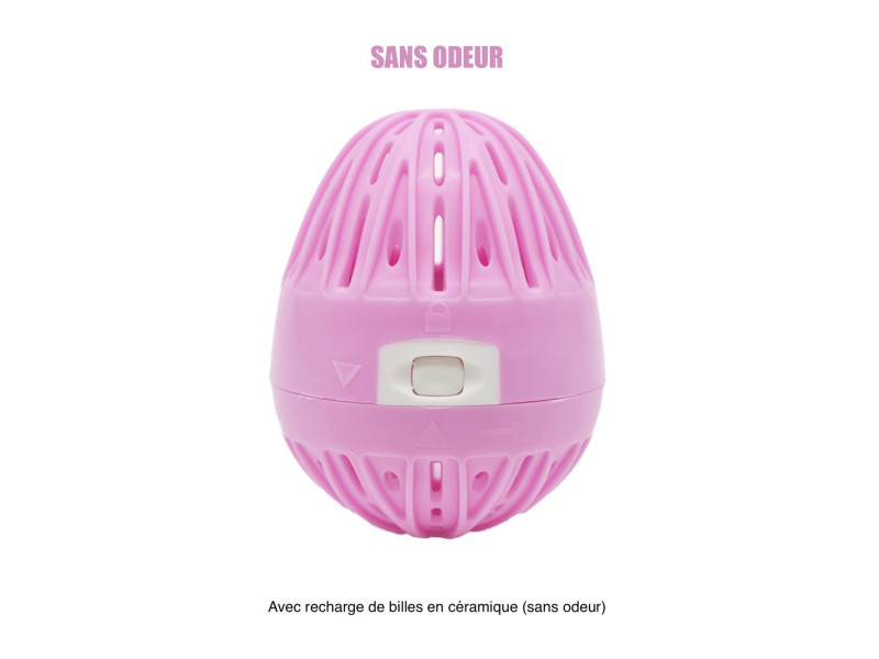 Boule de lavage machine à laver rose + recharge - Sans odeur