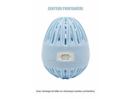 Boule de lavage machine à laver bleue + recharge - senteur printanière
