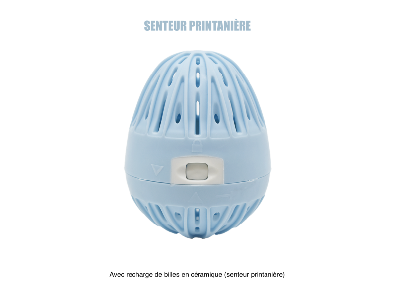 Boule de lavage machine à laver bleue + recharge - senteur printanière