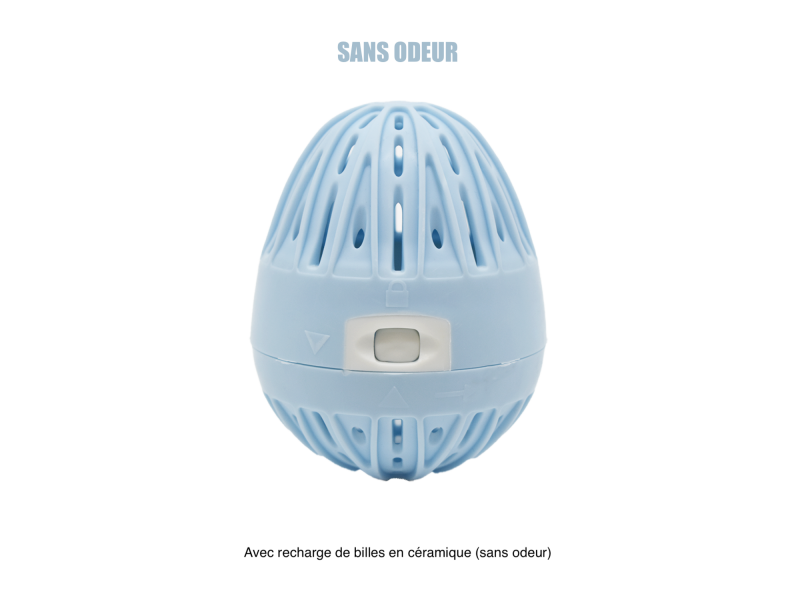 Boule de lavage machine à laver bleue + recharge - Sans odeur