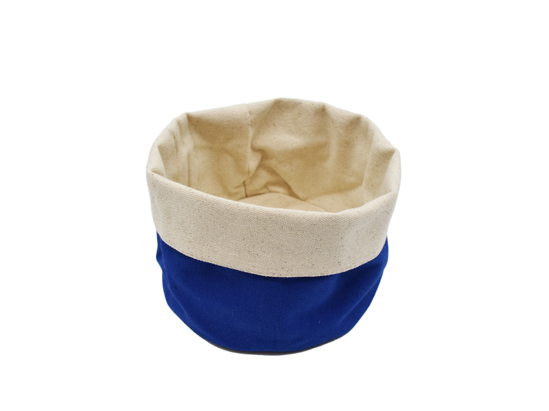 Panier en tissu - Bleu et beige Pas Cher | Livraison Rapide