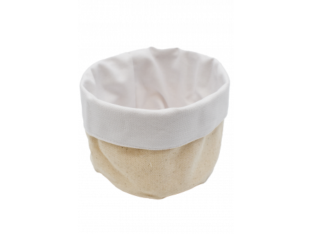 Panier en tissu - Blanc et beige Pas Cher | Livraison Rapide