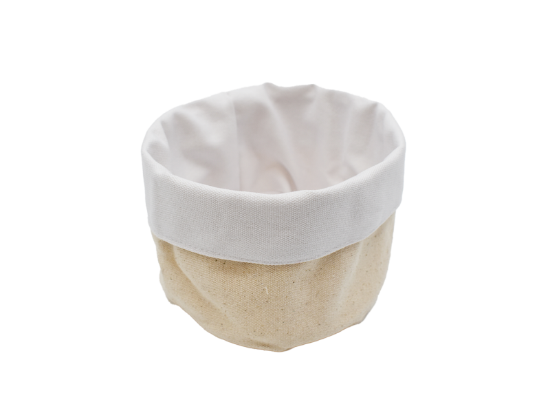 Panier en tissu - Blanc et beige Pas Cher | Livraison Rapide