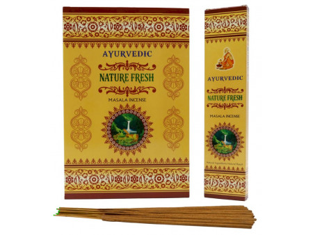 Encens Ayurvedic Nature Fraîche Pas Cher | Boîte de 12 paquets