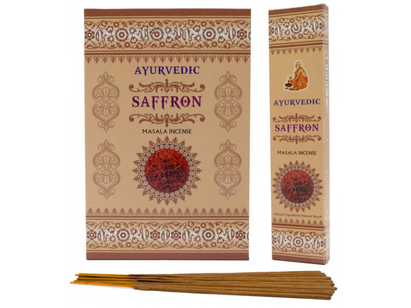 Encens Ayurvedic Safran Pas Cher | Boîte de 12 paquets