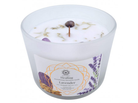 Bougie Guérison Améthyste + Lavande Pas Cher