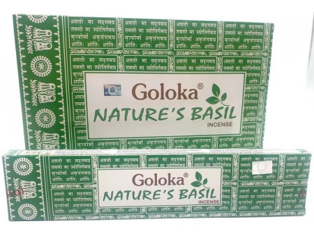 Encens Goloka Nature's Basilic Pas Cher | Boîte de 12 paquets
