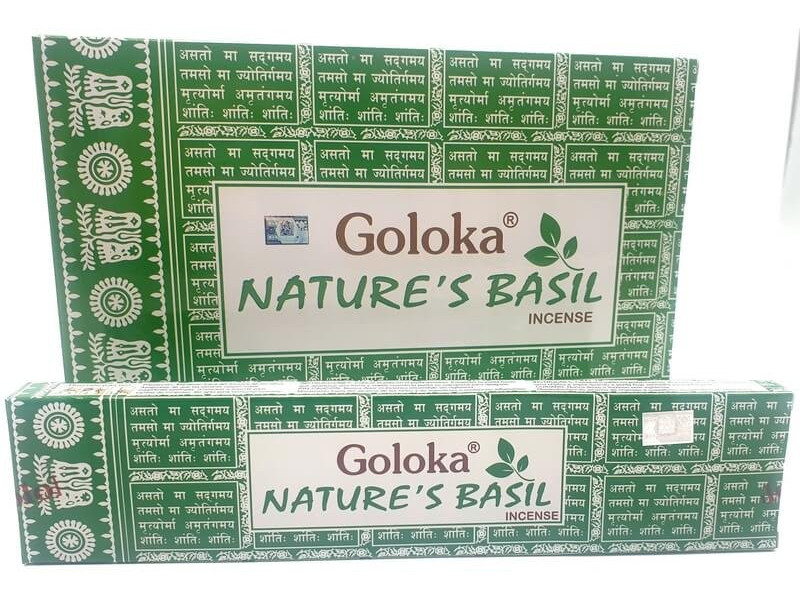 Encens Goloka Nature's Basilic Pas Cher | Boîte de 12 paquets