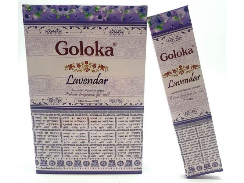 Encens Goloka Lavande Pas Cher | Boîte de 12 paquets