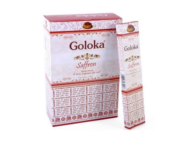 Encens Goloka Safran Pas Cher | Boîte de 12 paquets