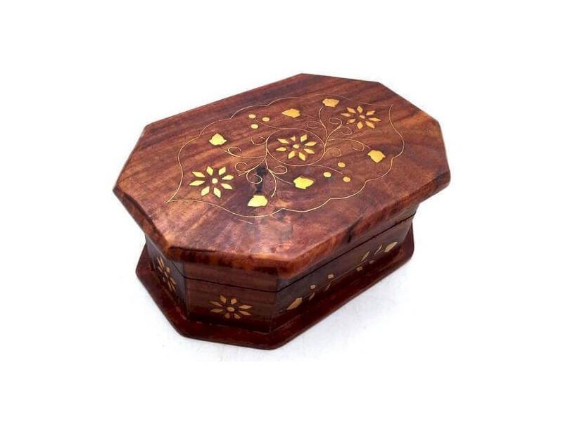 Boîte à Bijoux Bois Fleurs Pas Cher | Paiement Sécurisé