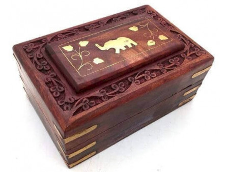 Boîte à Bijoux Bois Eléphant Pas Cher | Paiement Sécurisé