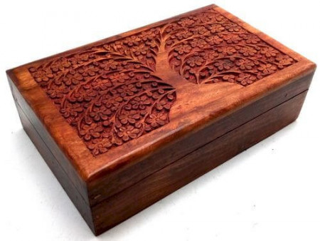 Boîte à Bijoux Bois Arbre & Feuilles Pas Cher | Paiement Sécurisé