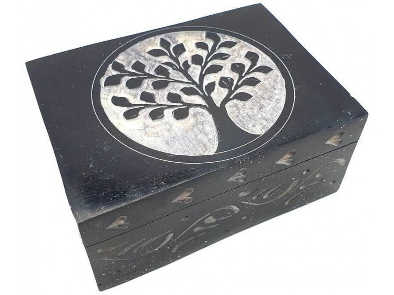 Boîte à Bijoux Pierre Rectangle Arbre de Vie  Pas Cher