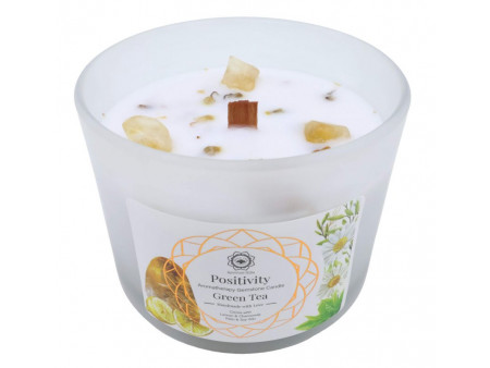 Bougie Positivité Citrine et Thé vert Pas Cher
