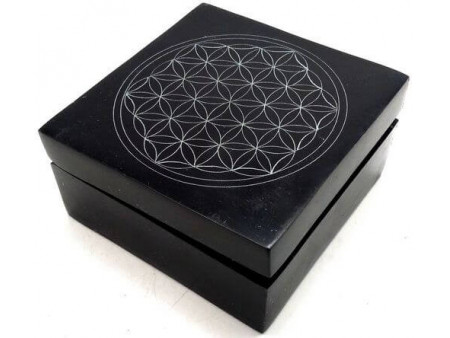 Boîte à Bijoux Pierre Carrée Fleur de Vie Pas Cher