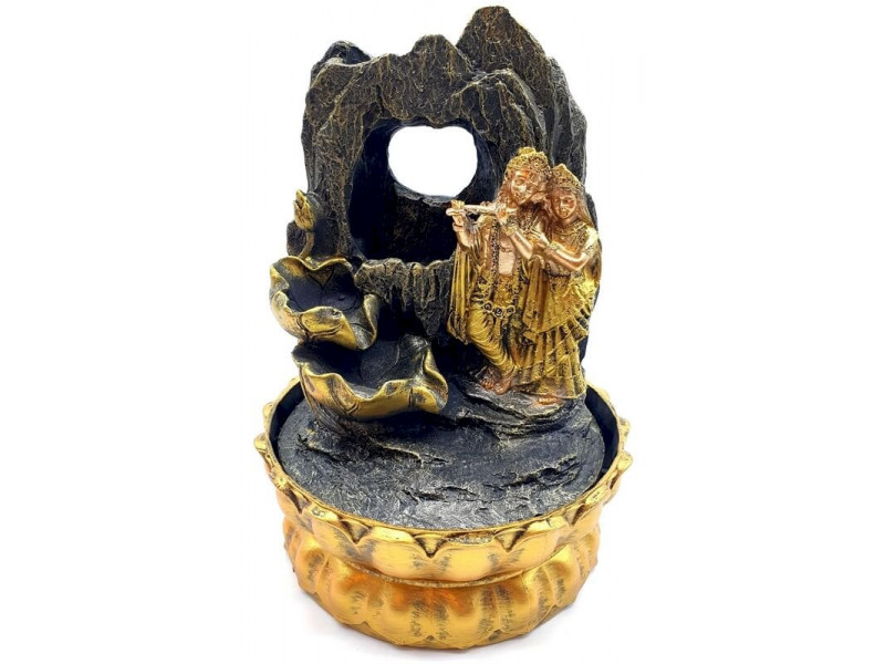 Fontaine Résine Krishna Dorée Pas Cher - Livraison Rapide