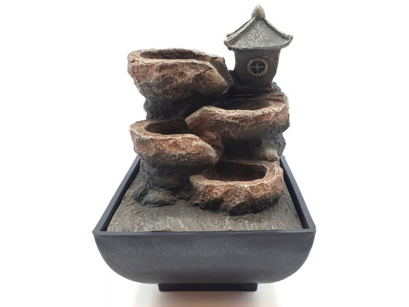 Fontaine Résine Moulin – Décoration Zen Intérieure | Pierre & Beauté