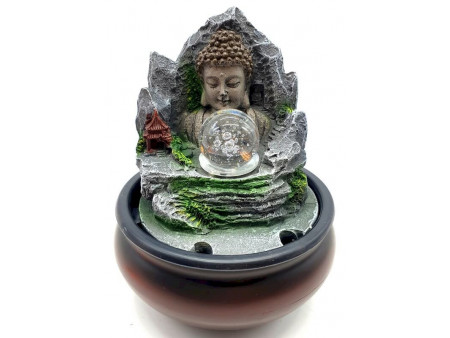 Fontaine Bouddha Village avec pompe incluse