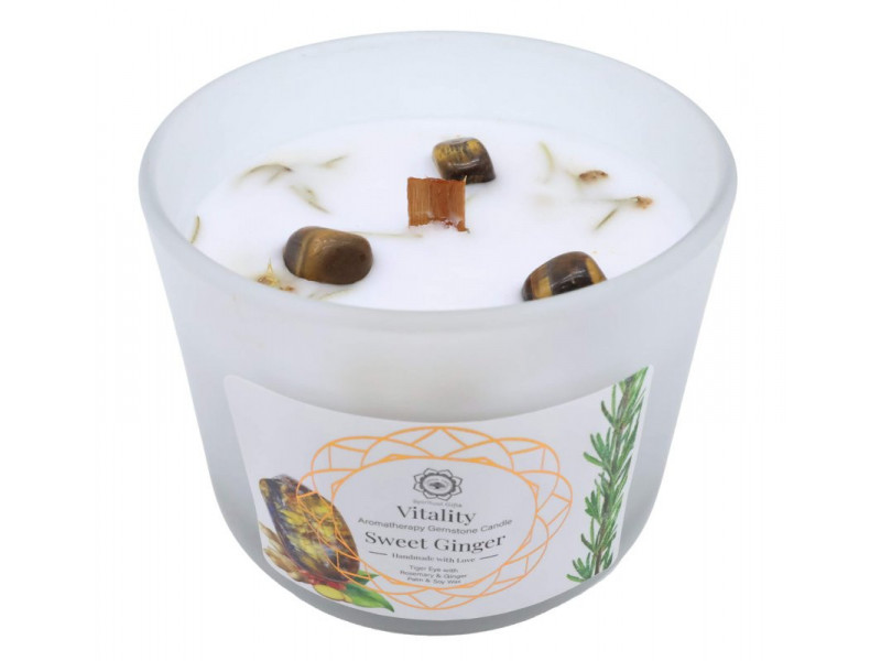 Bougie Vitalité Oeil de Tigre et Gingembre Pas Cher