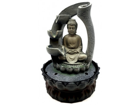 Fontaine Résine Bouddha Méditation & Arc Cascade pas cher - Livraison Rapide
