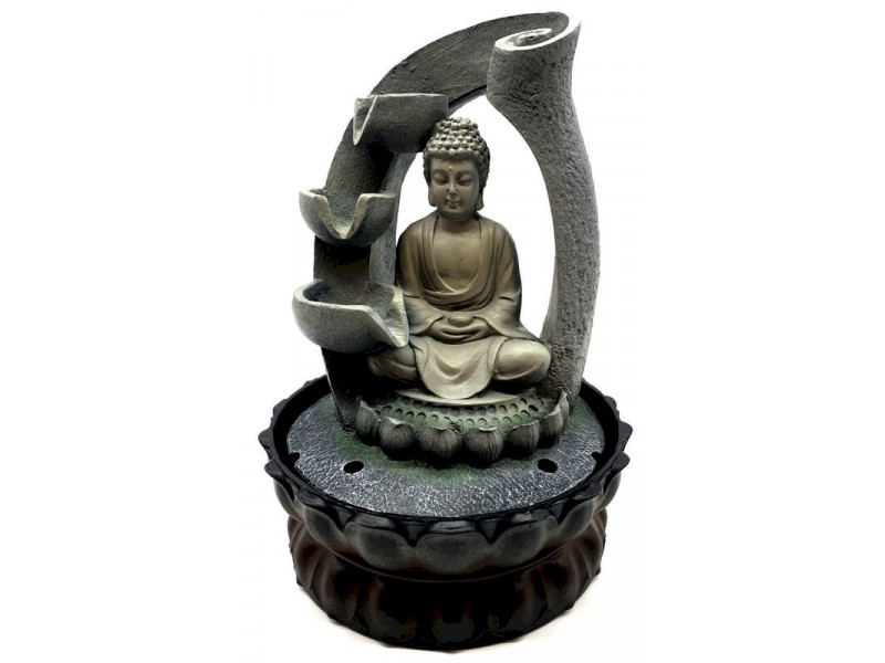 Fontaine Résine Bouddha Méditation & Arc Cascade pas cher - Livraison Rapide