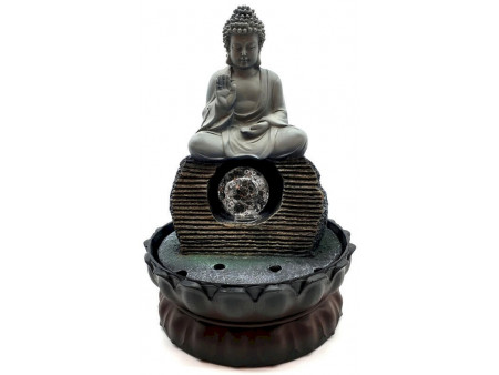 Fontaine Résine Bouddha Salueur Assis pas cher -  Paiement Sécurisé