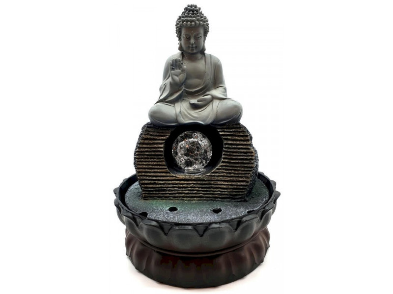 Fontaine Résine Bouddha Salueur Assis pas cher -  Paiement Sécurisé