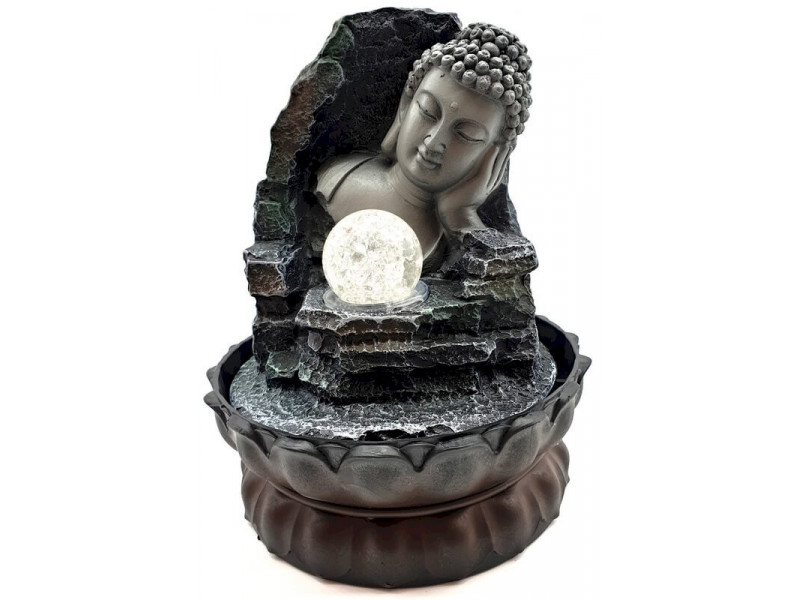 Décoration zen intérieure – Fontaine Tête de Bouddha Couché