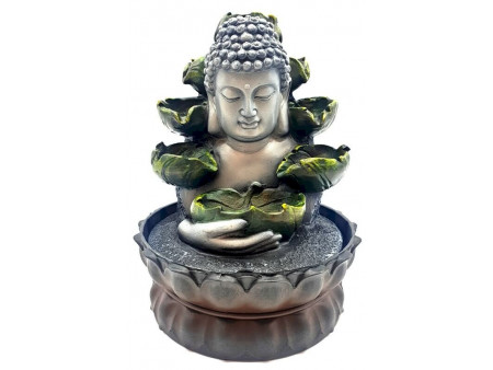 Fontaine Résine Buste Bouddha & Cascade pas cher -  Paiement Sécurisé