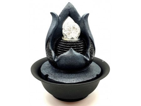 Fontaine Résine Lotus avec pompe incluse