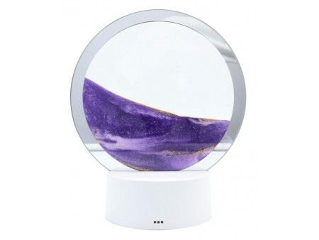 Lampe à sable mouvant ronde violet – décoration zen ambiance détendue