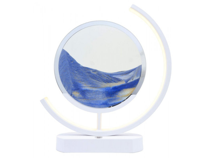 Lampe à sable mouvant 32cm bleu – décoration zen ambiance relaxante