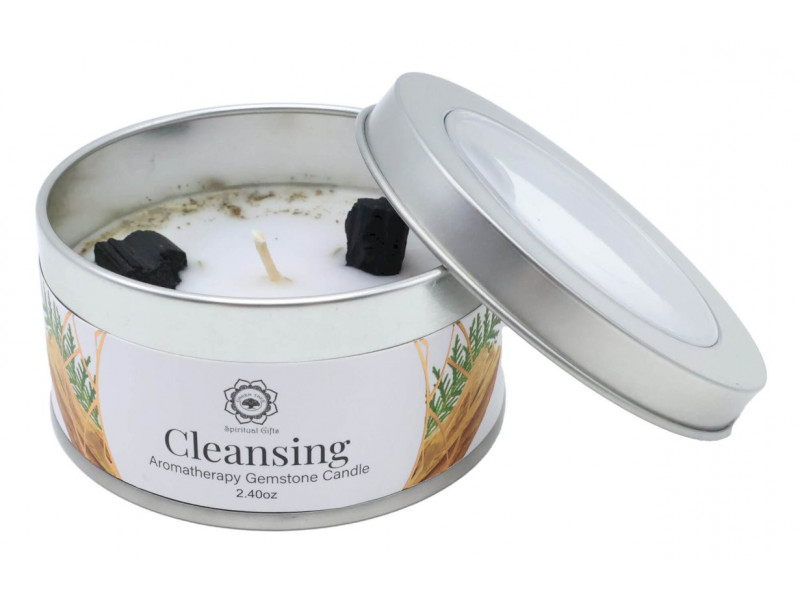 Bougie Nettoyage Tourmaline Noire + Santal Pas Cher