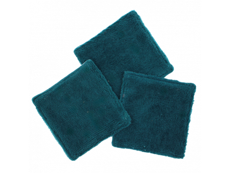 Lot de 3 cotons lavables bleus assortis motif traits Pas Cher