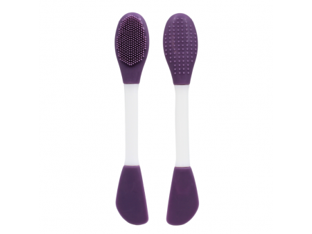 Spatule & brosse visage à double face violette Pas Cher