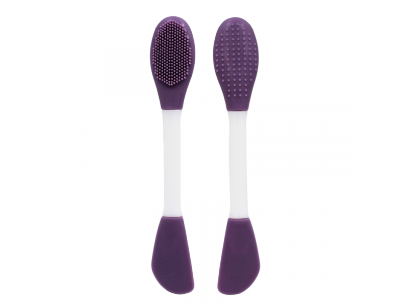 Spatule & brosse visage à double face violette Pas Cher