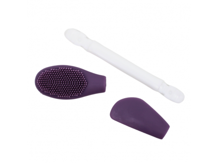 Spatule & brosse visage à double face violette Pas Cher