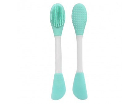 Spatule & brosse visage à double face bleue Pas Cher