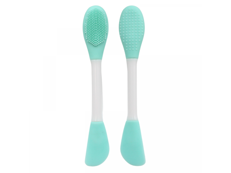 Spatule & brosse visage à double face bleue Pas Cher