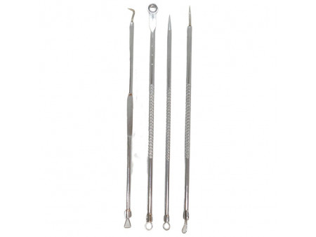 Kit de 4 extracteurs boutons et comédons + boitier Pas Cher