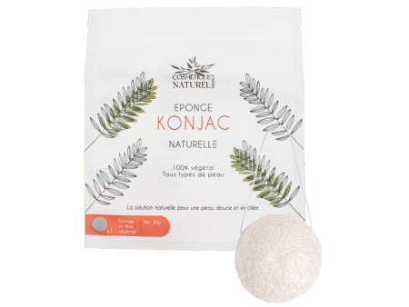 Éponge konjac blanche Pas Cher