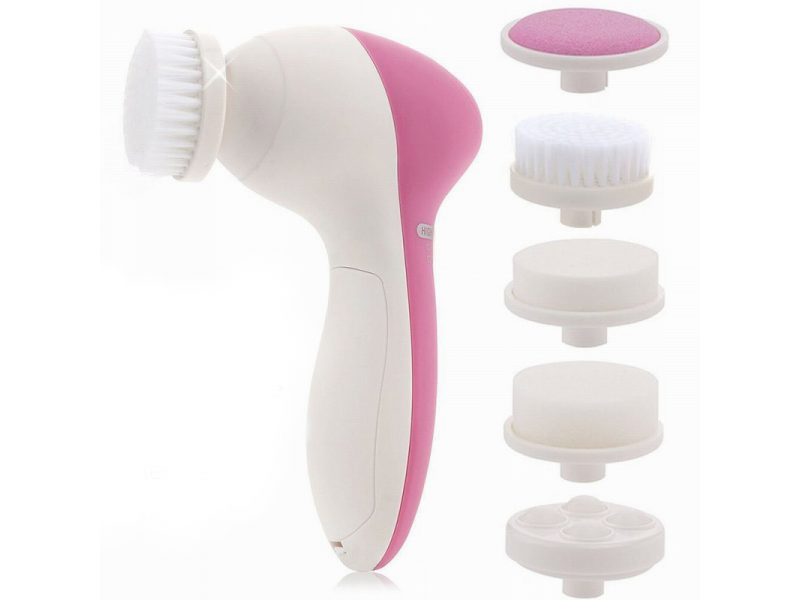 Brosse électrique nettoyante visage - 5 têtes interchangeables Pas Cher