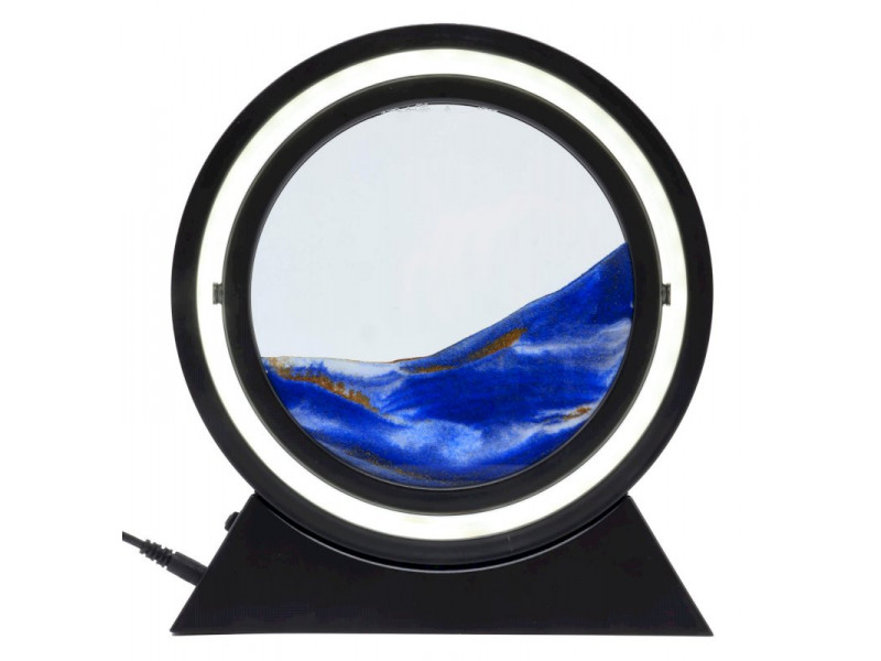 Lampe Sable Réversible 24 cm Bleu – Crée une ambiance relaxante et élégante