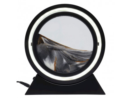 Lampe à sable mouvant gris 31 cm – décoration zen ambiance relaxante