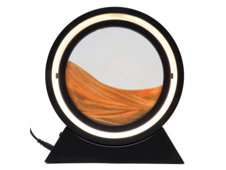Lampe Sable Réversible Orange 24 cm – Décoration intérieure relaxante