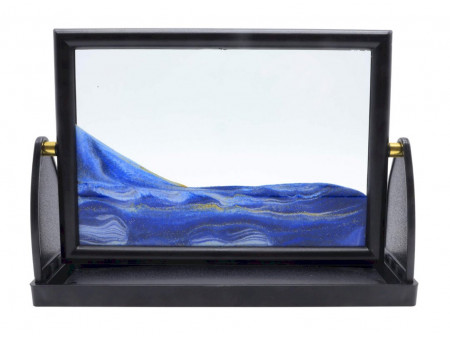 Tableau Sable Mouvant Réversible Bleu 15cm pas cher - Offre Spéciale