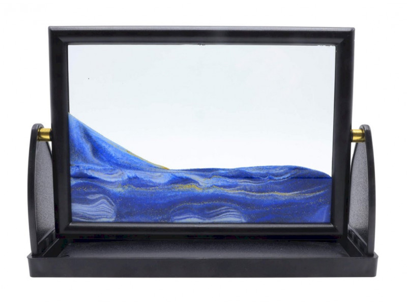 Tableau Sable Mouvant Réversible Bleu 15cm pas cher - Offre Spéciale