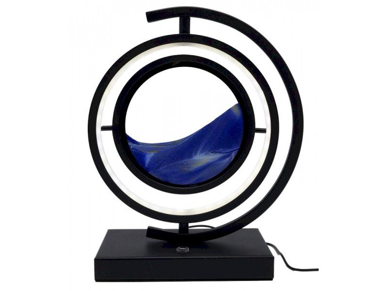 Lampe Sable Tour Design Réversible 33cm  Bleu pas cher