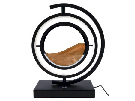 Lampe Sable Tour Design Réversible 33cm Orange pas cher